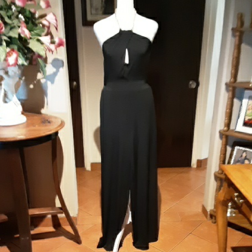 Elegant Black Halter Jumpsuit GUESS Spandex
